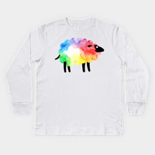 Rainbow Sheep Kids Long Sleeve T-Shirt